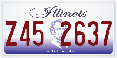 IL license plate Z452637
