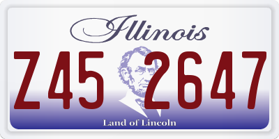 IL license plate Z452647