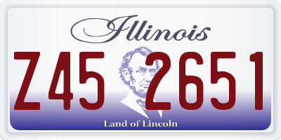 IL license plate Z452651