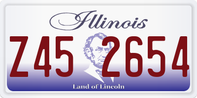 IL license plate Z452654