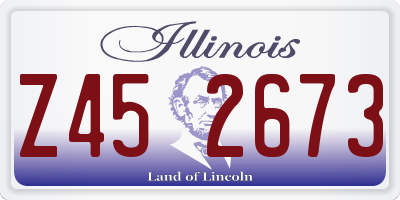 IL license plate Z452673