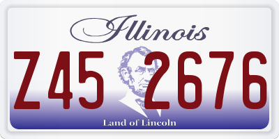 IL license plate Z452676
