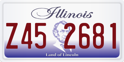 IL license plate Z452681