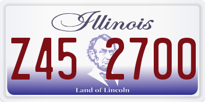 IL license plate Z452700