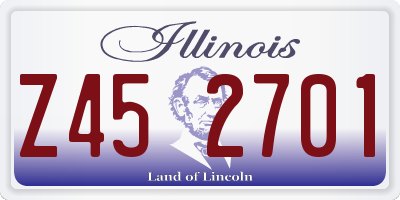 IL license plate Z452701