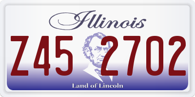 IL license plate Z452702