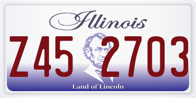 IL license plate Z452703