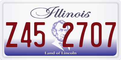 IL license plate Z452707