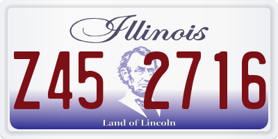 IL license plate Z452716