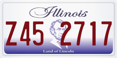 IL license plate Z452717