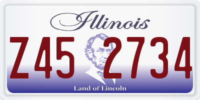 IL license plate Z452734