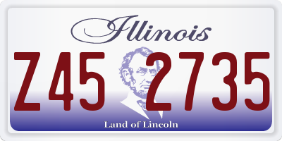IL license plate Z452735