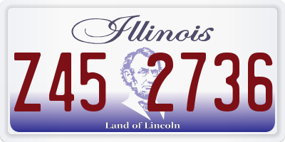 IL license plate Z452736
