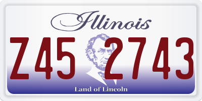 IL license plate Z452743