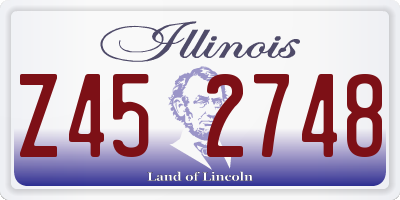 IL license plate Z452748