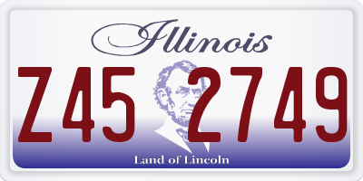 IL license plate Z452749