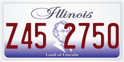 IL license plate Z452750