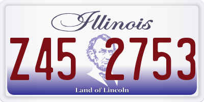 IL license plate Z452753
