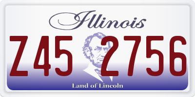 IL license plate Z452756