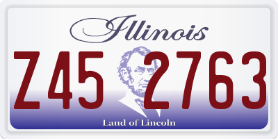 IL license plate Z452763
