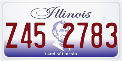 IL license plate Z452783