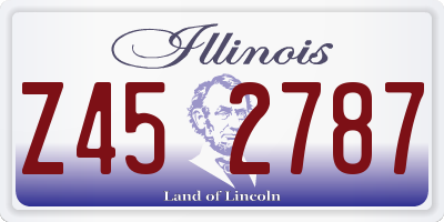 IL license plate Z452787