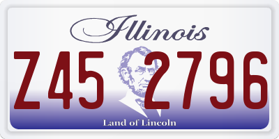 IL license plate Z452796