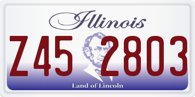 IL license plate Z452803
