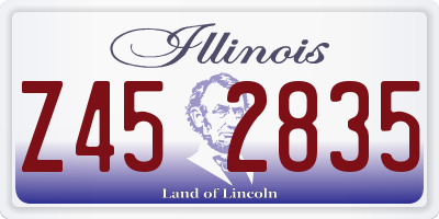 IL license plate Z452835