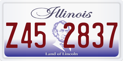 IL license plate Z452837