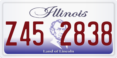 IL license plate Z452838