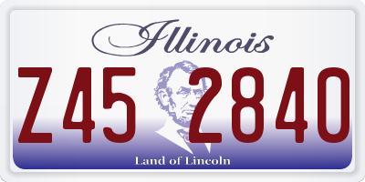 IL license plate Z452840