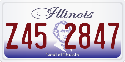 IL license plate Z452847