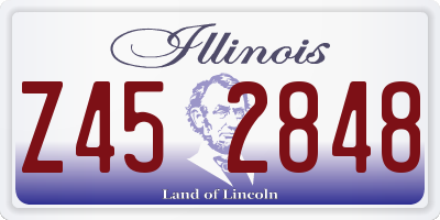 IL license plate Z452848
