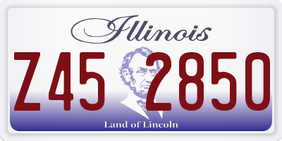IL license plate Z452850