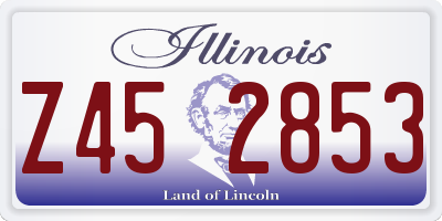 IL license plate Z452853