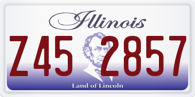 IL license plate Z452857