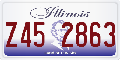 IL license plate Z452863