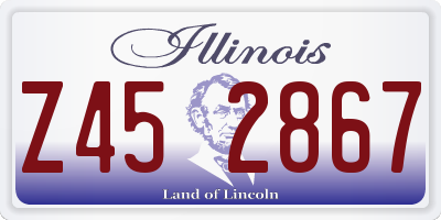 IL license plate Z452867