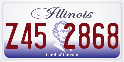 IL license plate Z452868