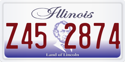 IL license plate Z452874