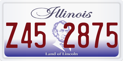 IL license plate Z452875