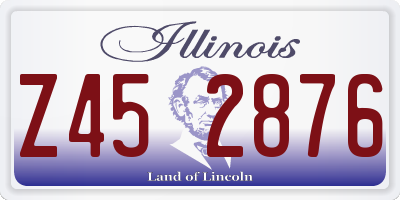 IL license plate Z452876
