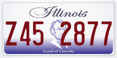 IL license plate Z452877