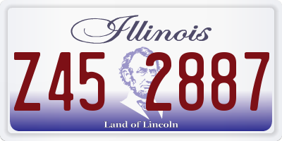 IL license plate Z452887