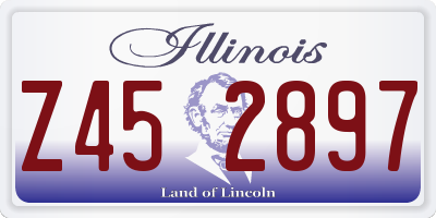 IL license plate Z452897