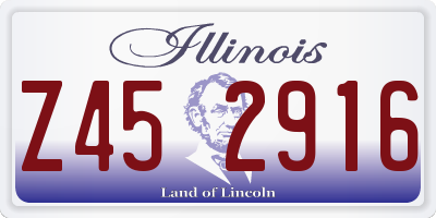 IL license plate Z452916