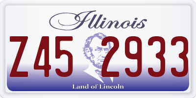 IL license plate Z452933