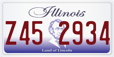 IL license plate Z452934