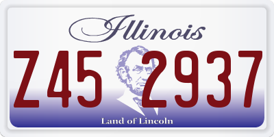 IL license plate Z452937